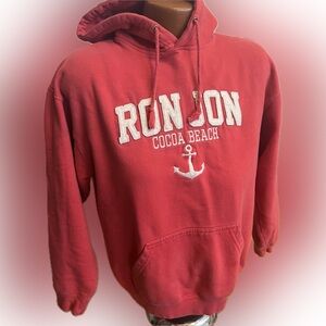 Pacific & Co. cocoa beach Ron Jon coral hoodie hooded sweatshirt L